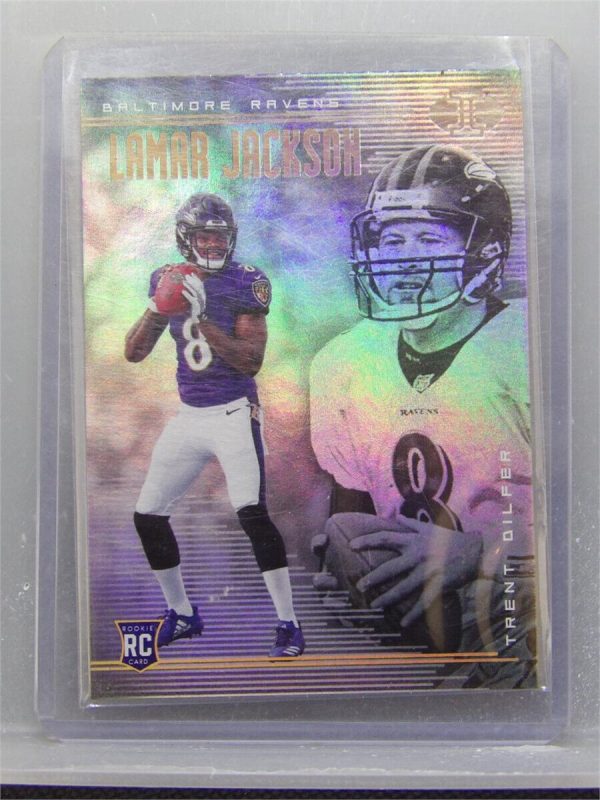 LAMAR JACKSON 2018 PANINI ILLUSIONS #25 RC ROOKIE DILFER *BALTIMORE RAVENS*