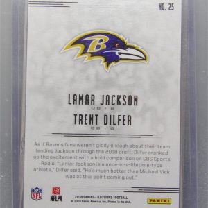 LAMAR JACKSON 2018 PANINI ILLUSIONS #25 RC ROOKIE DILFER *BALTIMORE RAVENS*