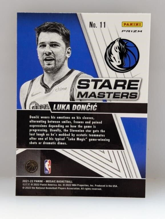 Luka Doncic 2021-22 Panini Mosaic - Stare Masters Prizm Dallas Mavericks #11 SP