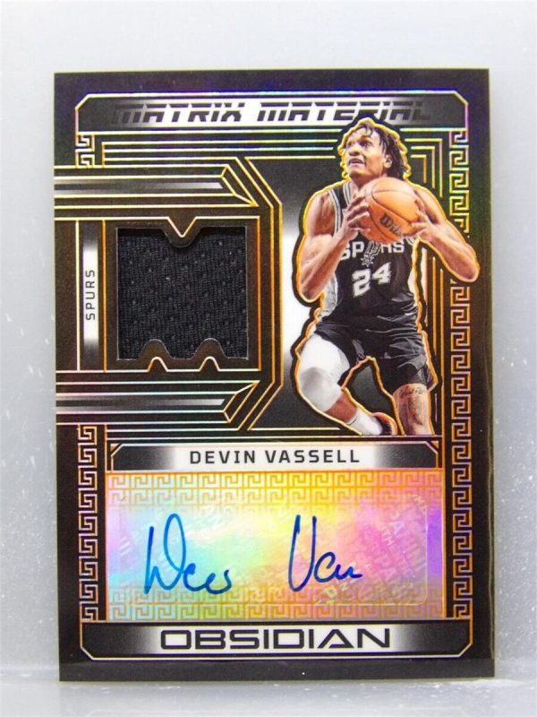 2022-23 Panini Obsidian Matrix Material Patch Auto Devin Vassell /35 (MM-DVS)