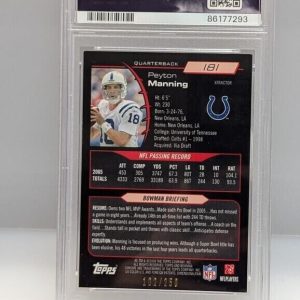 2006 Bowman Chrome Peyton Manning XFractor Refractor # /250 Colts PSA 8 NM-MT