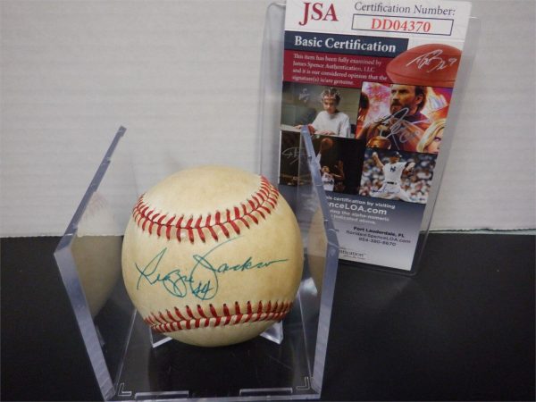 Reggie Jackson Signed Autographed Major League Baseball NY Yankees JSA COA