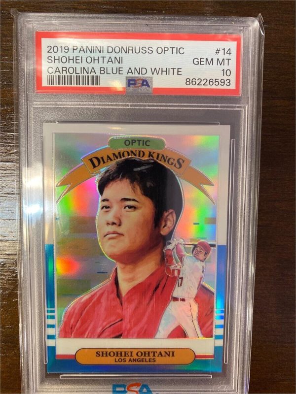 Shohei Ohtani 2019 Panini Donruss Optic Carolina Blue And White PSA 10