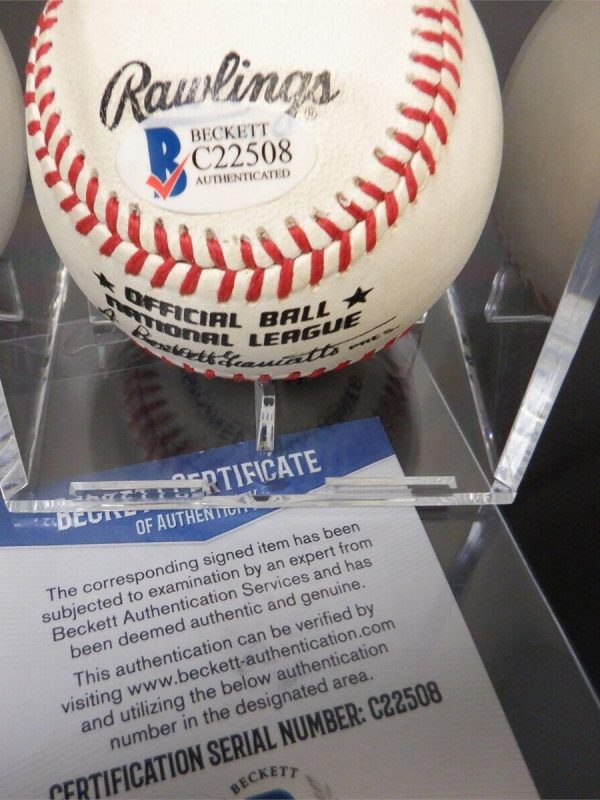 SANDY ALOMAR JR 90 AL ROY SIGNED AUTOGRAPHED MLB BASEBALL BECKETT COA
