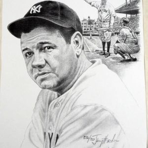 Babe Ruth Calls His Shot Lithograph by Jerry Hersh #332/750