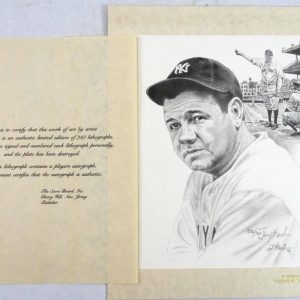 Babe Ruth Calls His Shot Lithograph by Jerry Hersh #332/750