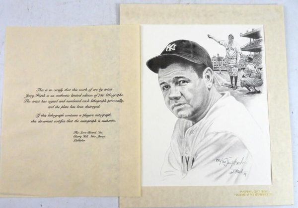 Babe Ruth Calls His Shot Lithograph by Jerry Hersh #332/750