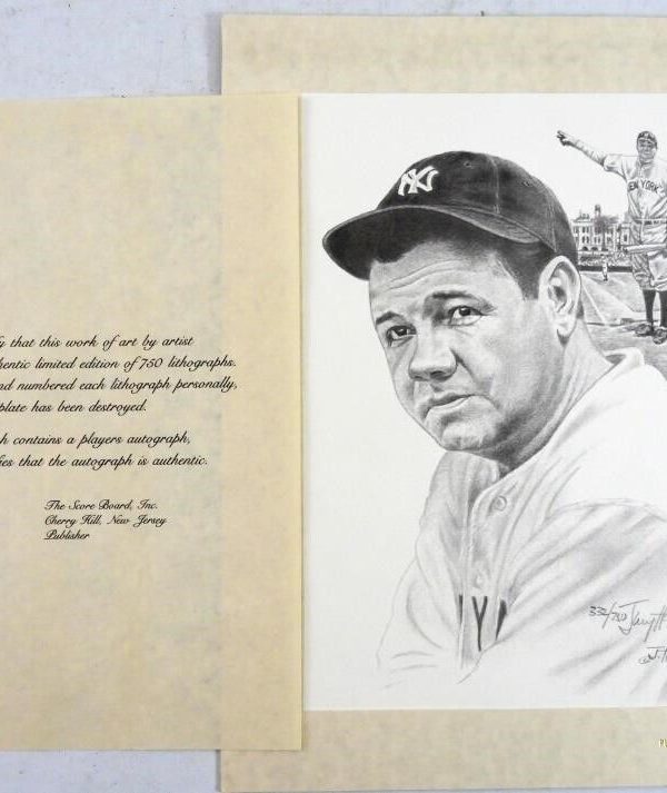 Babe Ruth Calls His Shot Lithograph by Jerry Hersh #332/750