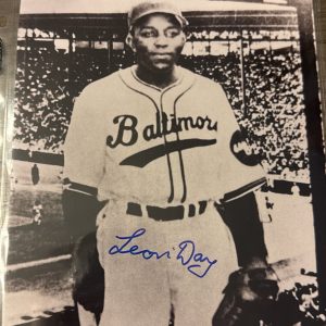 LEON DAY SIGNED 8X10 WITH JSA COA - NEGRO LEAGUER - HOF