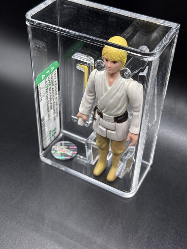 Vintage Kenner Star Wars Loose HK Luke Sykwalker Blonde Hair / Dark Pants AFA 75