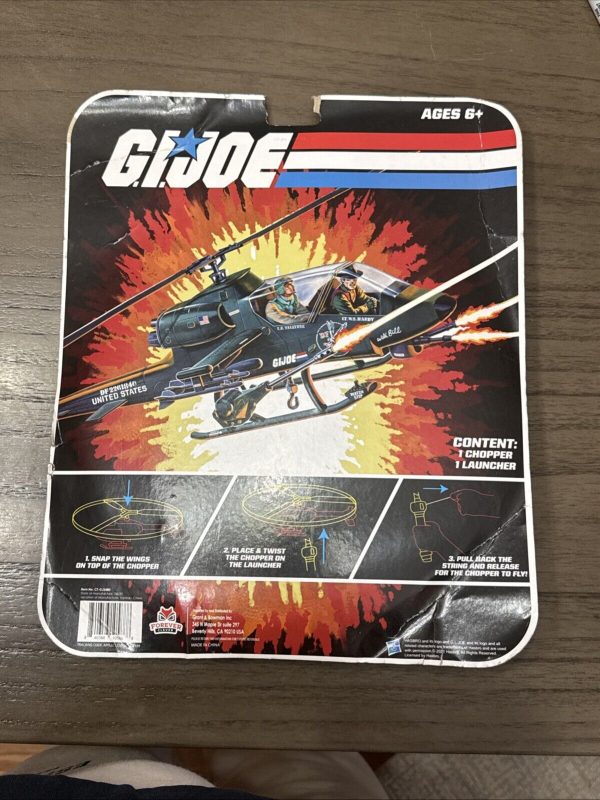 GI Joe FLYING Chopper Helicopter & Pull String Launcher New