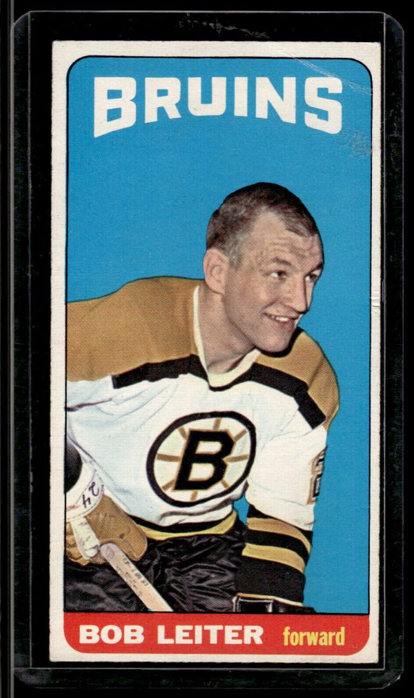 1964-65 TALL BOYS TOPPS NHL Hockey #63 BOB LEITER VG-EX BOSTON BRUINS Card