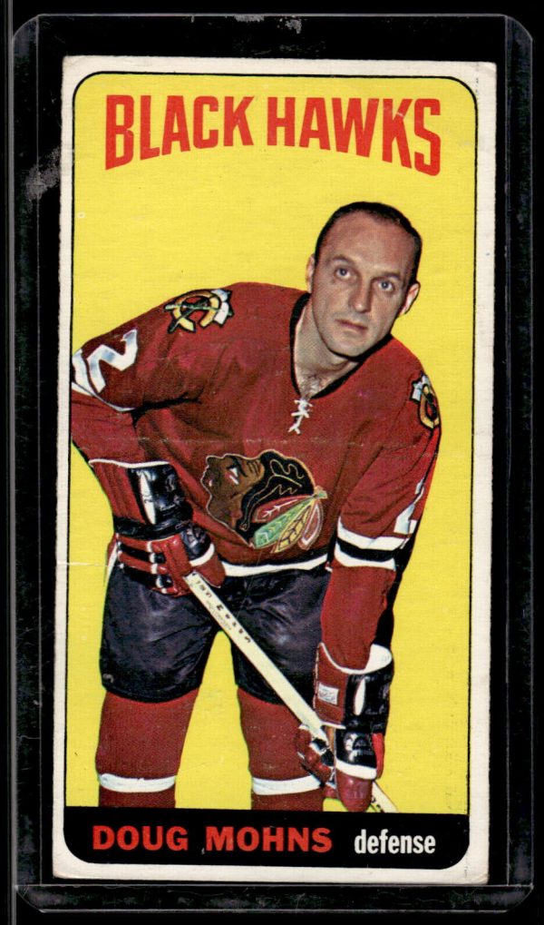 Vintage 1964-1965 Topps Tall Boys #25 Doug Mohns Chicago Hockey Card