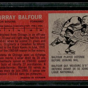 1964-65 TOPPS TALL BOYS NHL HOCKEY #90 Murray Balfour EX BOSTON BRUINS Card