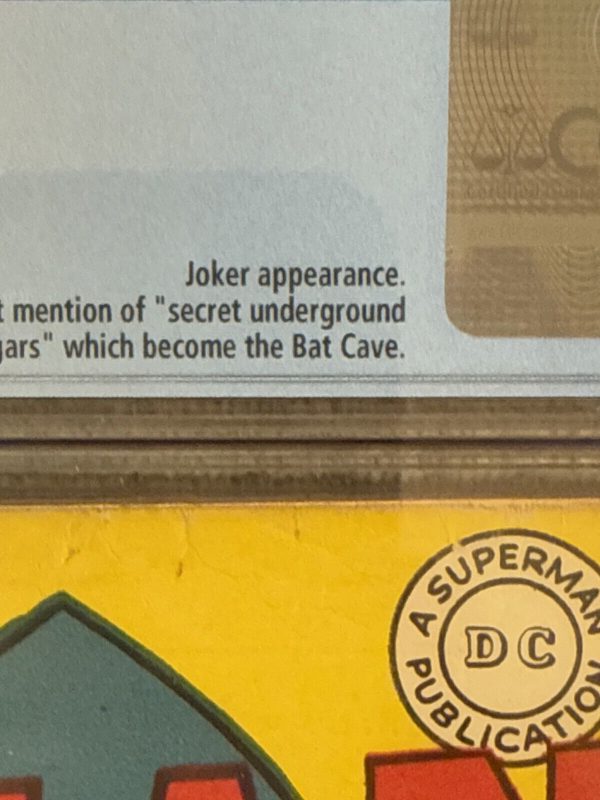 Batman #12 Joker Appearance 1st Mention of What Becomes Bat Cave CGC 3.0 WP 1942