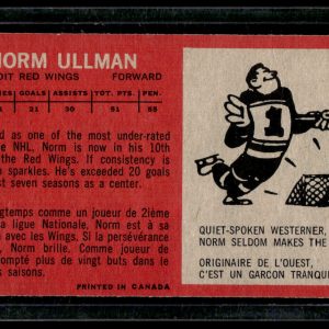 1964-65 TOPPS TALLBOYS CARD #15 NORM ULLMAN EX