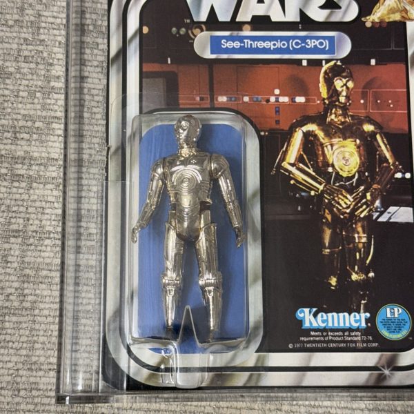 Vintage 1978 Kenner Star Wars ANH 12 Back-B C-3PO MOC AFA GRADED 50 VERY GOOD