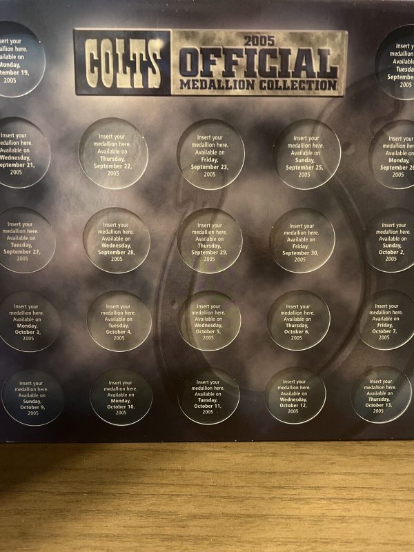 Indianapolis Colts 2005 Medallion Booklet Indystar No Coins Book Only
