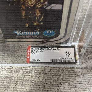 Vintage 1978 Kenner Star Wars ANH 12 Back-B C-3PO MOC AFA GRADED 50 VERY GOOD