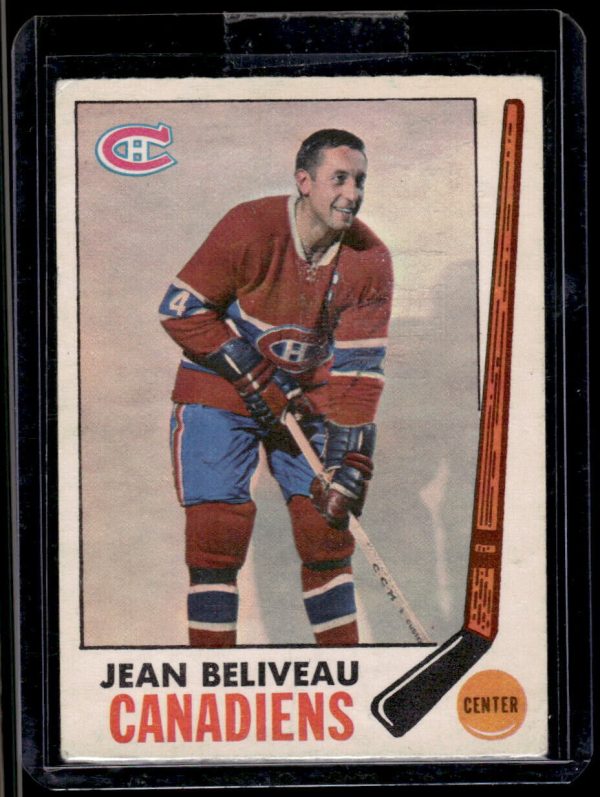 1969/70 TOPPS NHL HOCKEY CARD #10 JEAN BELIVEAU EX SHARP!! 69/70 TOPPS