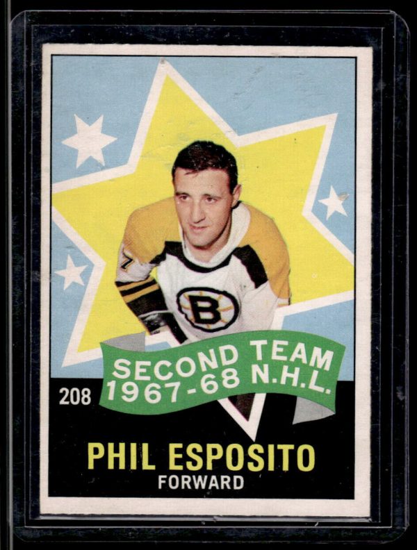 1968-69 OPC PHIL ESPOSITO ALL STAR #208 NM-MT