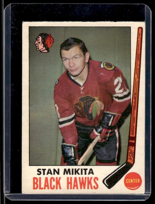 1969-70 STAN MIKITA #76 OPC Chicago Blackhawks HALL OF FAME Star NHL Hockey Card