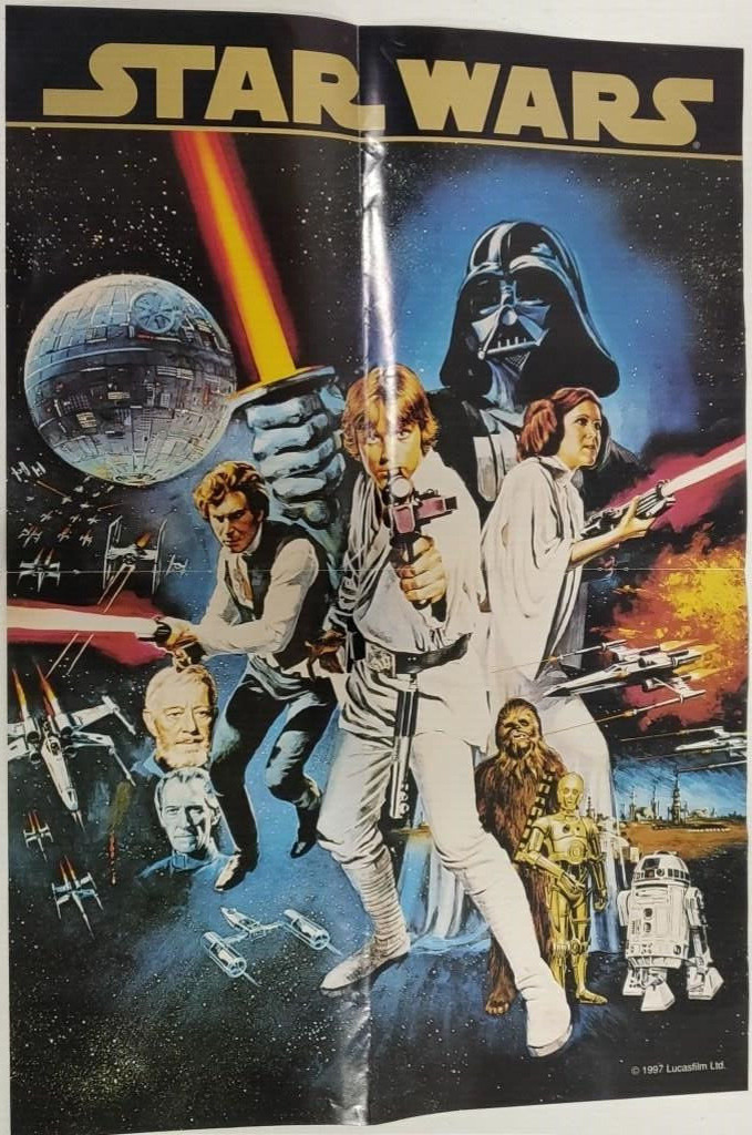 1997 Original Star Wars Movie Poster 20x14 Inches RARE!