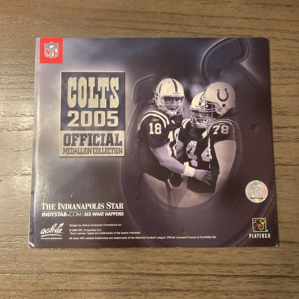Indianapolis Colts 2005 Medallion Booklet Indystar No Coins Book Only