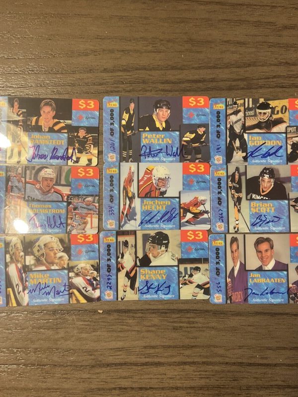 Lot (10) Signature Martin Scott Gordon Hecht Phone Cards Signed Autograph (AP78)