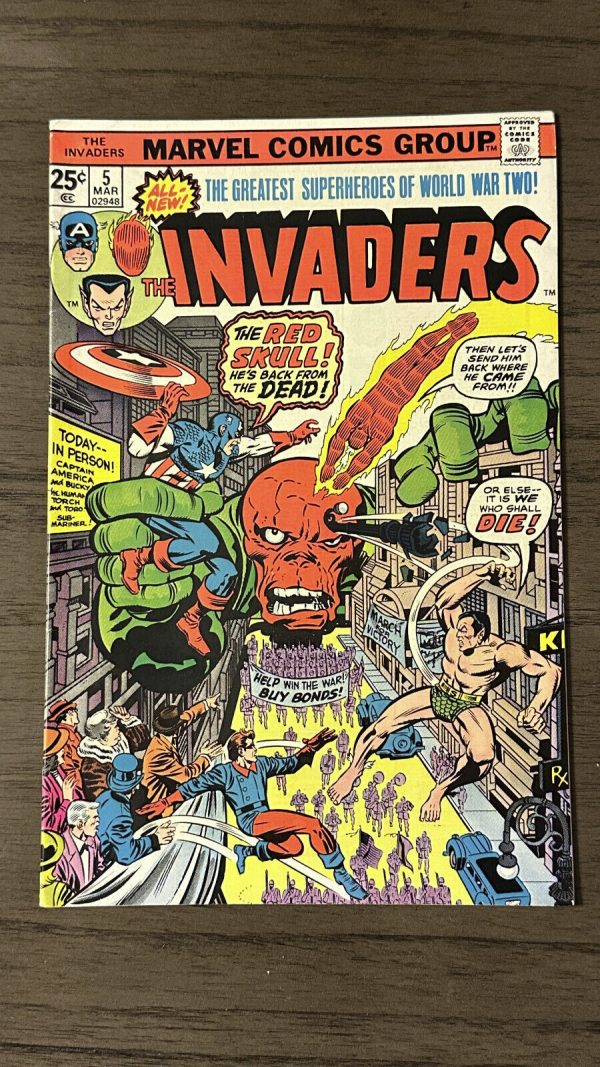 The Invaders #5 ~ NEAR MINT NM ~ 1976 Marvel Comics