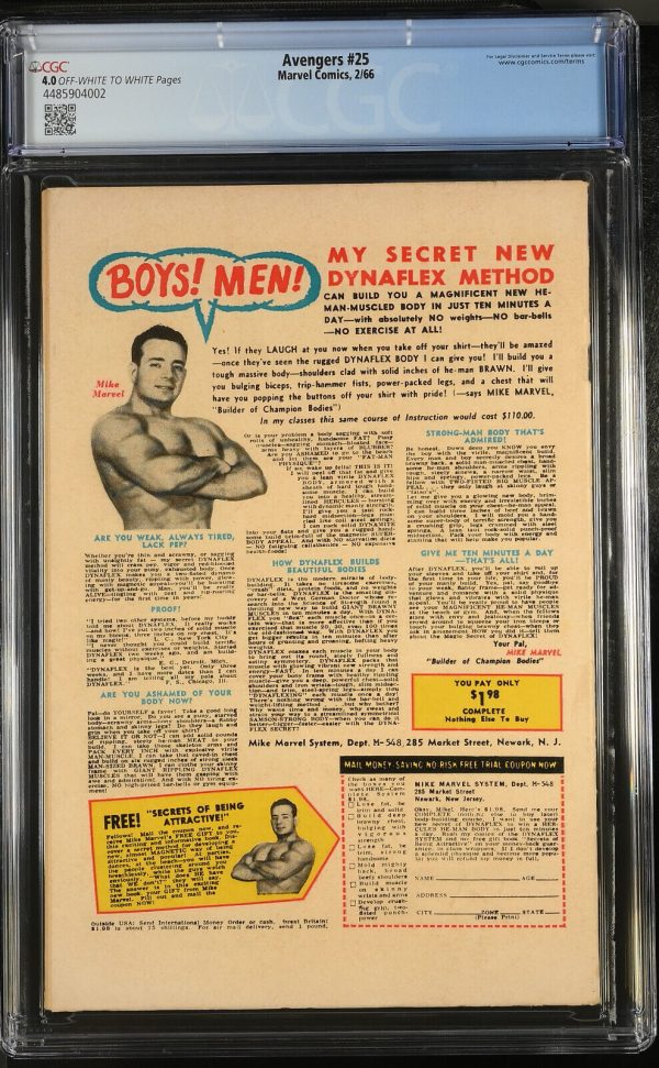 The Avengers #25 4.5 CGC Dr Doom & Fantastic Four Appearance Marvel 1966