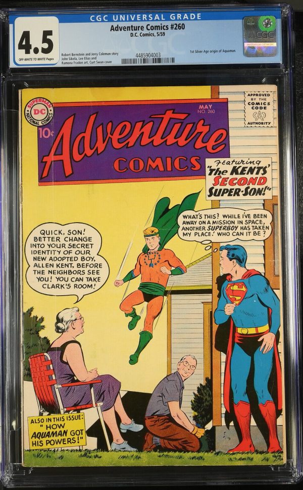 Adventure Comics #260 DC Comics 1959 Origin of Aquaman CGC 3.5