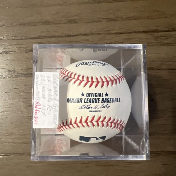 BERNARD GILKEY SIGNED OFFICIAL BASEBALL CARDINALS METS NO COA