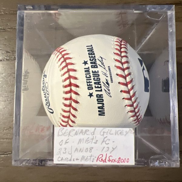BERNARD GILKEY SIGNED OFFICIAL BASEBALL CARDINALS METS NO COA