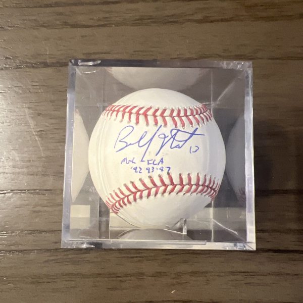 Bob Natal SS Signed OML Baseball Inscribed 92, 93-97