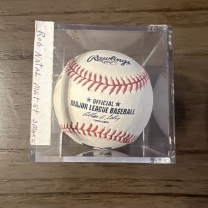 Bob Natal SS Signed OML Baseball Inscribed 92, 93-97