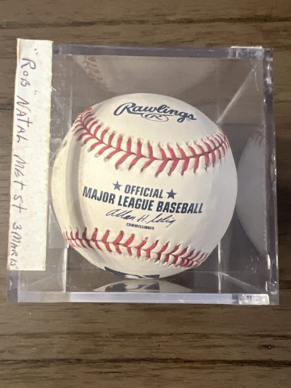 Bob Natal SS Signed OML Baseball Inscribed 92, 93-97