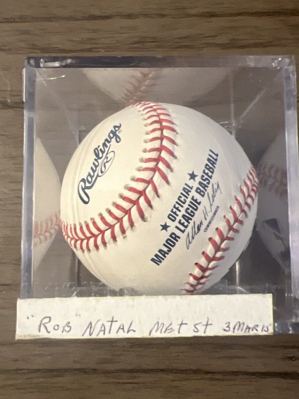 Bob Natal SS Signed OML Baseball Inscribed 92, 93-97