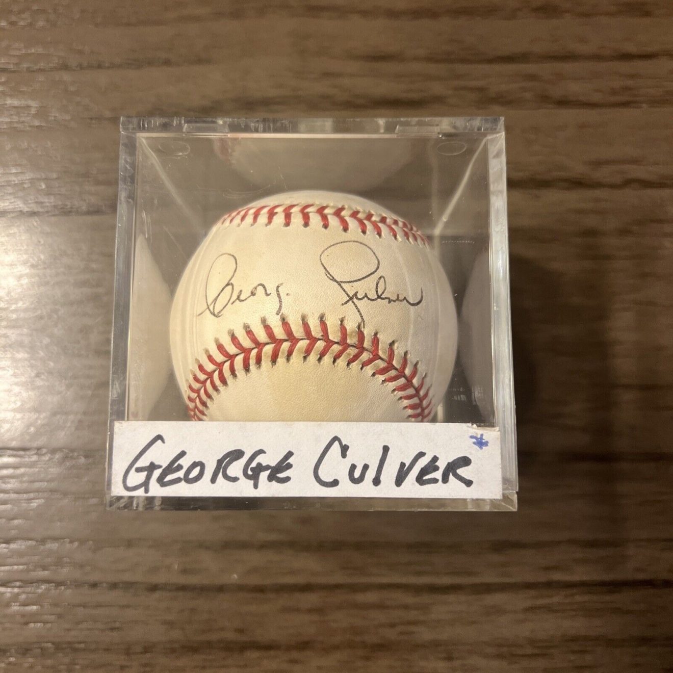 George Culver No- Hitter Cincinnati Reds Signed Official MLB Baseball