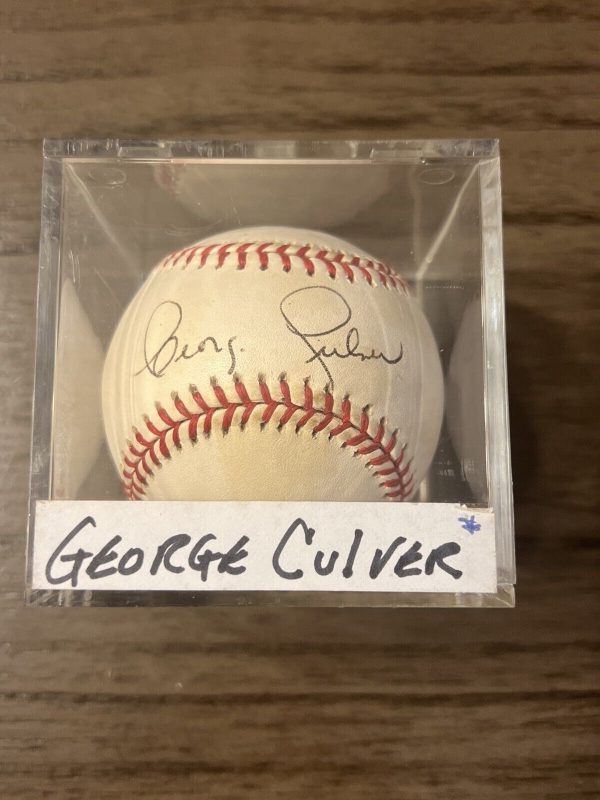George Culver No- Hitter Cincinnati Reds Signed Official MLB Baseball