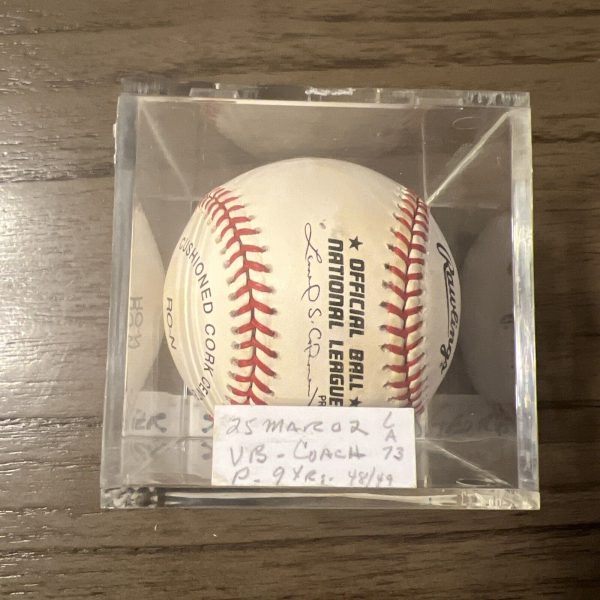 George Culver No- Hitter Cincinnati Reds Signed Official MLB Baseball