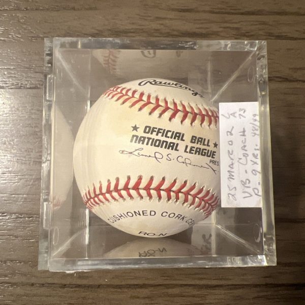 George Culver No- Hitter Cincinnati Reds Signed Official MLB Baseball