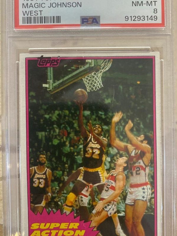 1981 Topps West #109 Magic Johnson HOF SA PSA 8 MINT