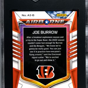 2022 Rookies and Stars Joe Burrow Airborne Purple Prizm /35 Bengals SGC 9.5 NM!