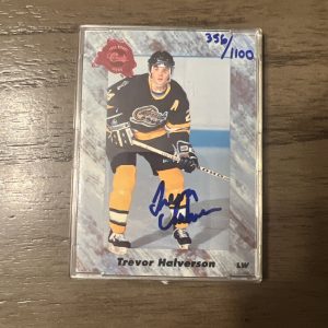 Autographed Trevor Halverson Rookie 1991 Draft Number 356/1100