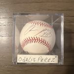 Odalis Perez #45 Signed Baseball Braves Dodgers OLM