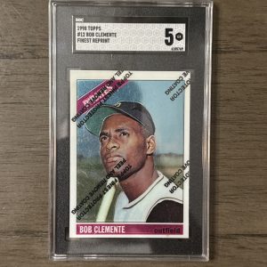 1998 Topps #12 Roberto Clemente Commemorative Reprints Finest SGC 5