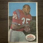 Vintage 1968 Topps Poster Inserts Jim Nance #11 Rookie RC New England Patriots