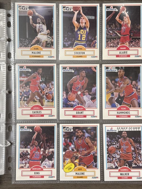 1990 Fleer Basketball FULL Set 1-194 with Checklist Cards Near Mint JORDAN!