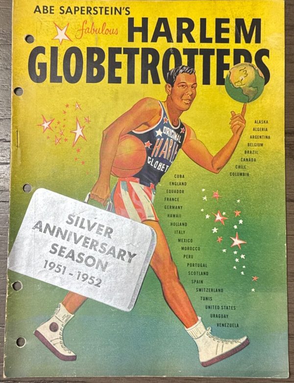 Rare 1951-52 Abe Saperstein's HARLEM GLOBETROTTERS Silver Anniversary Program EX